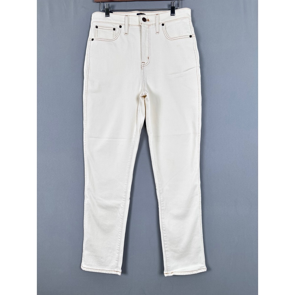 J.Crew High Rise Classic Vintage White Jeans Size 28 NWT Straight Leg